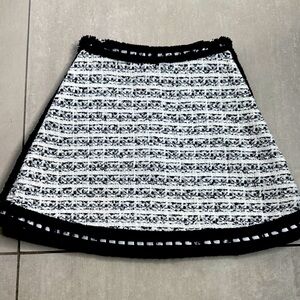Alexis Barbara Chic Black and White Tweed Skirt